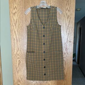 LOFT Tan Sheath Midi Dress Sleeveless V-Neck